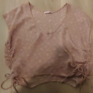 Sheer crop top size L
